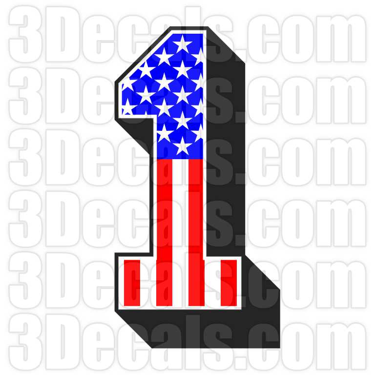 US Flag Number 1 | 3Decals